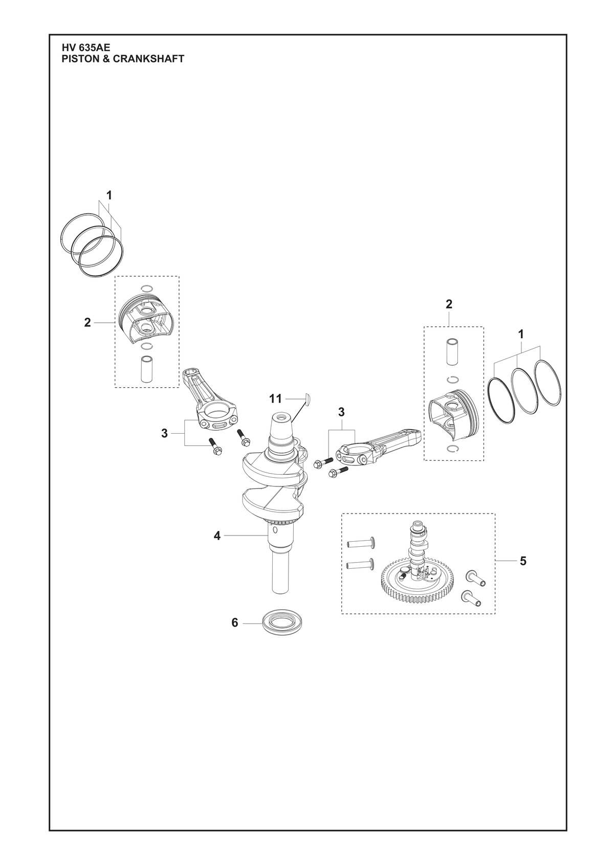 Husqvarna 546065501 onderdelentekening - positie 1