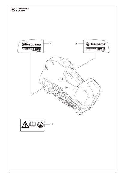Husqvarna 529633802 onderdelentekening - positie 1