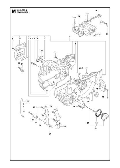 Husqvarna 503626819 onderdelentekening - positie 1