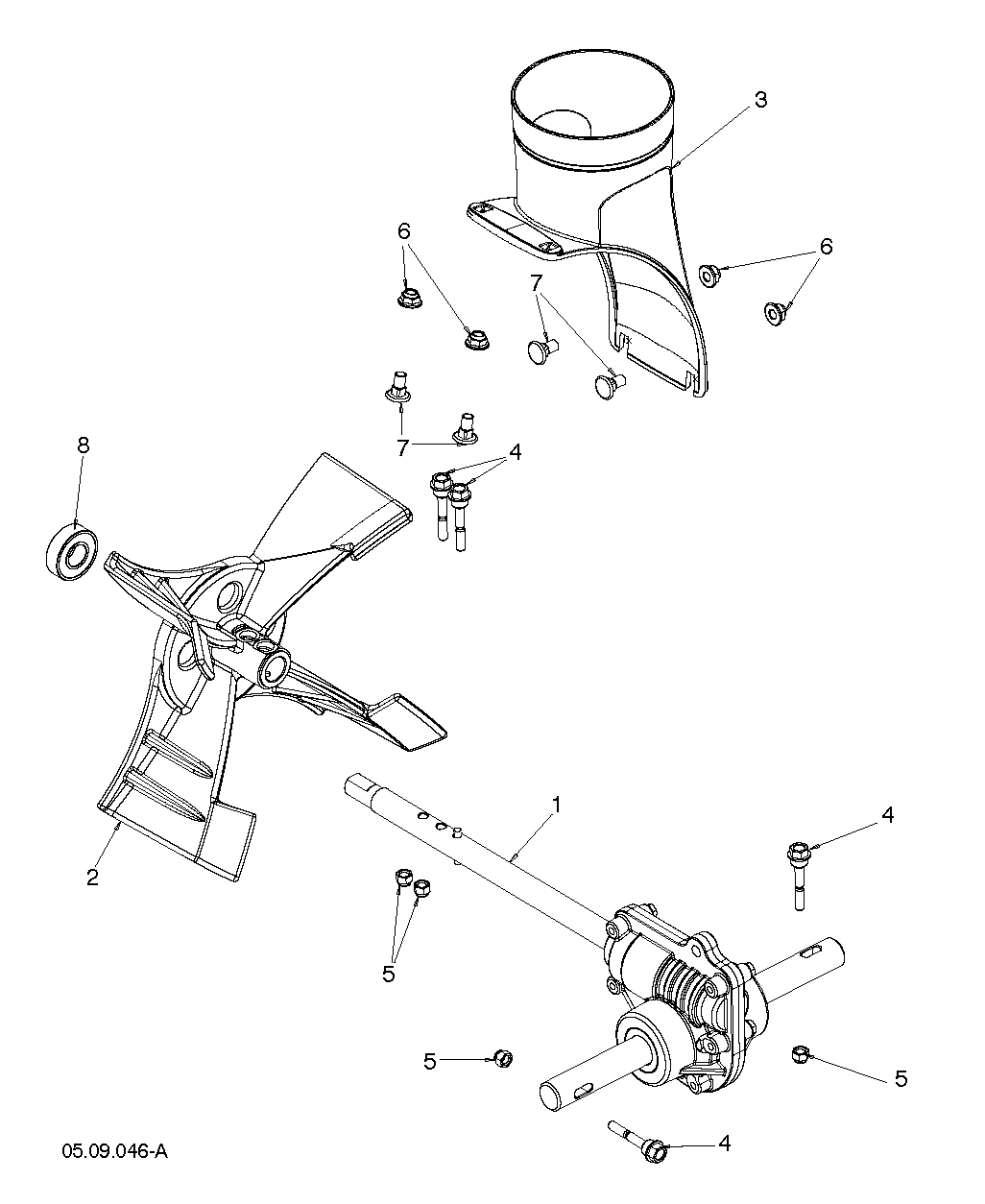 Husqvarna 582867701 onderdelentekening - positie 1