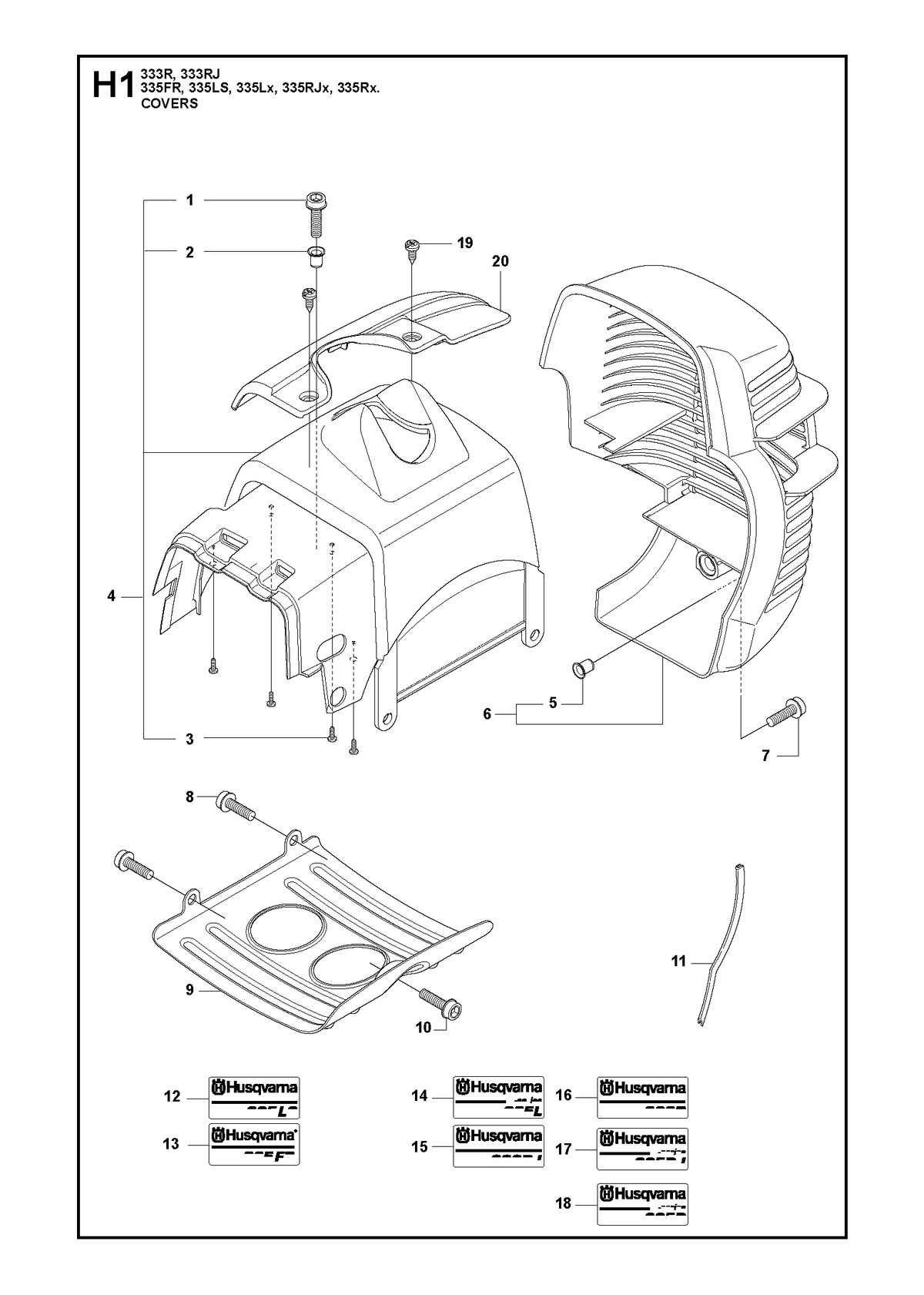 Husqvarna 537395204 onderdelentekening - positie 16
