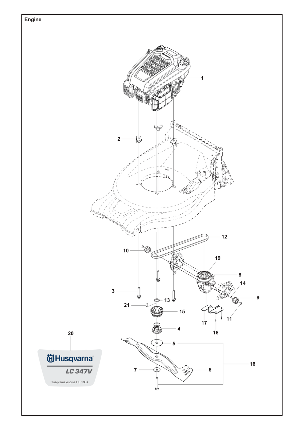 Husqvarna 597730801 onderdelentekening - positie 19