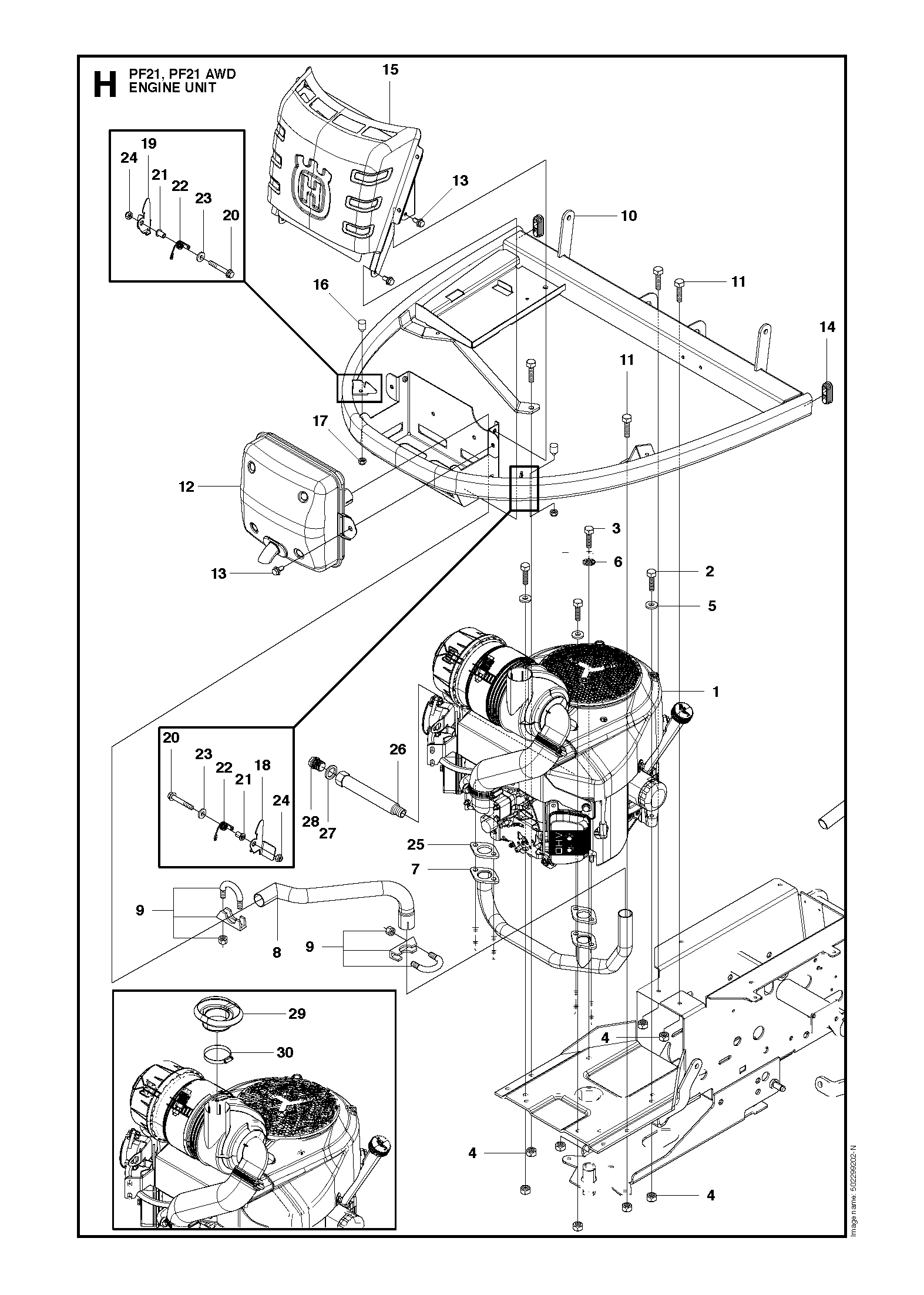 Husqvarna 502636801 onderdelentekening - positie 7