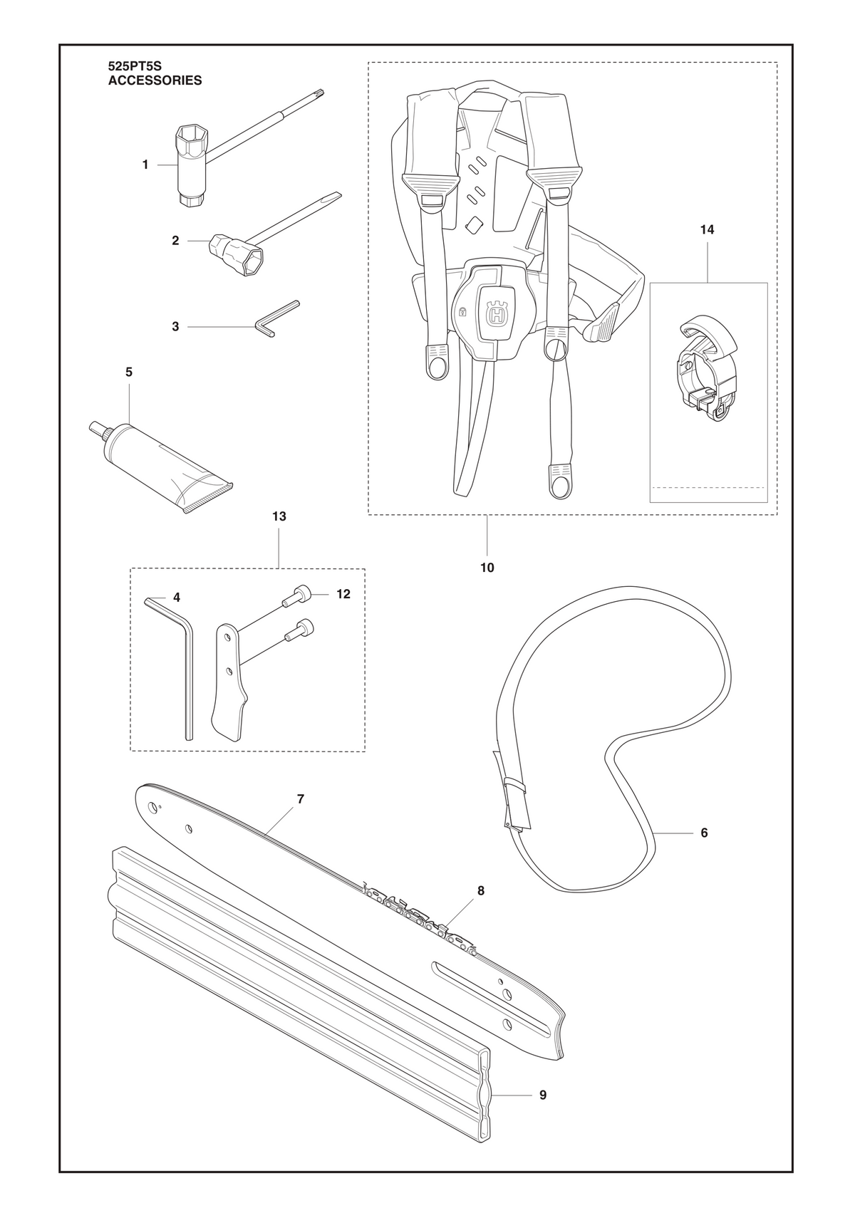 Husqvarna 588698003 onderdelentekening - positie 13