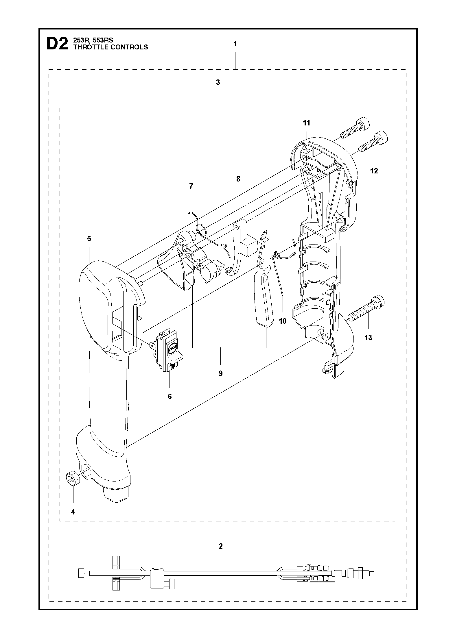 Husqvarna 503200782 onderdelentekening - positie 13