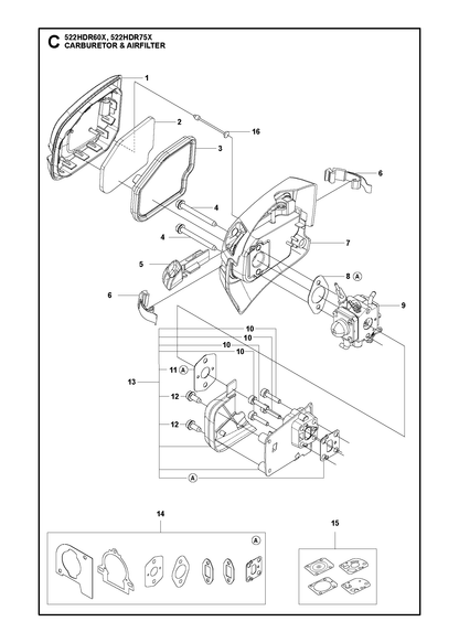 Husqvarna 590740101 onderdelentekening - positie 16