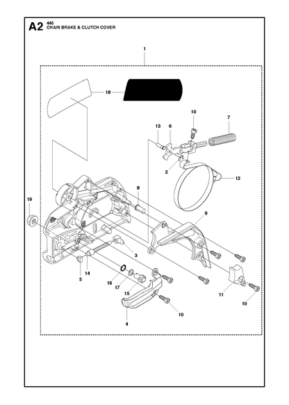Husqvarna 544097907 onderdelentekening - positie 1