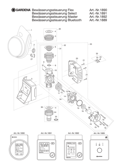 Husqvarna 586705901 onderdelentekening - positie 36