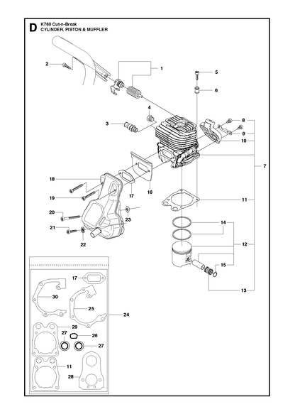 Husqvarna 503215340 onderdelentekening - positie 5