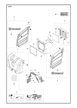 Husqvarna 586616501 onderdelentekening - positie 1
