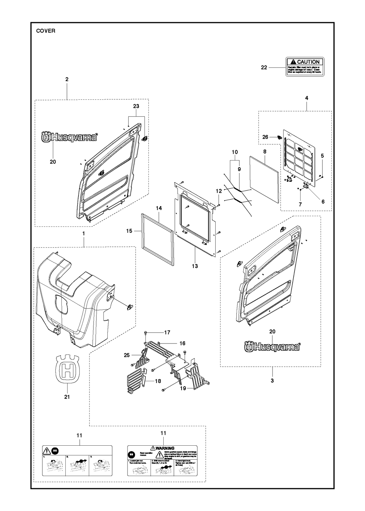 Husqvarna 586615101 onderdelentekening - positie 3