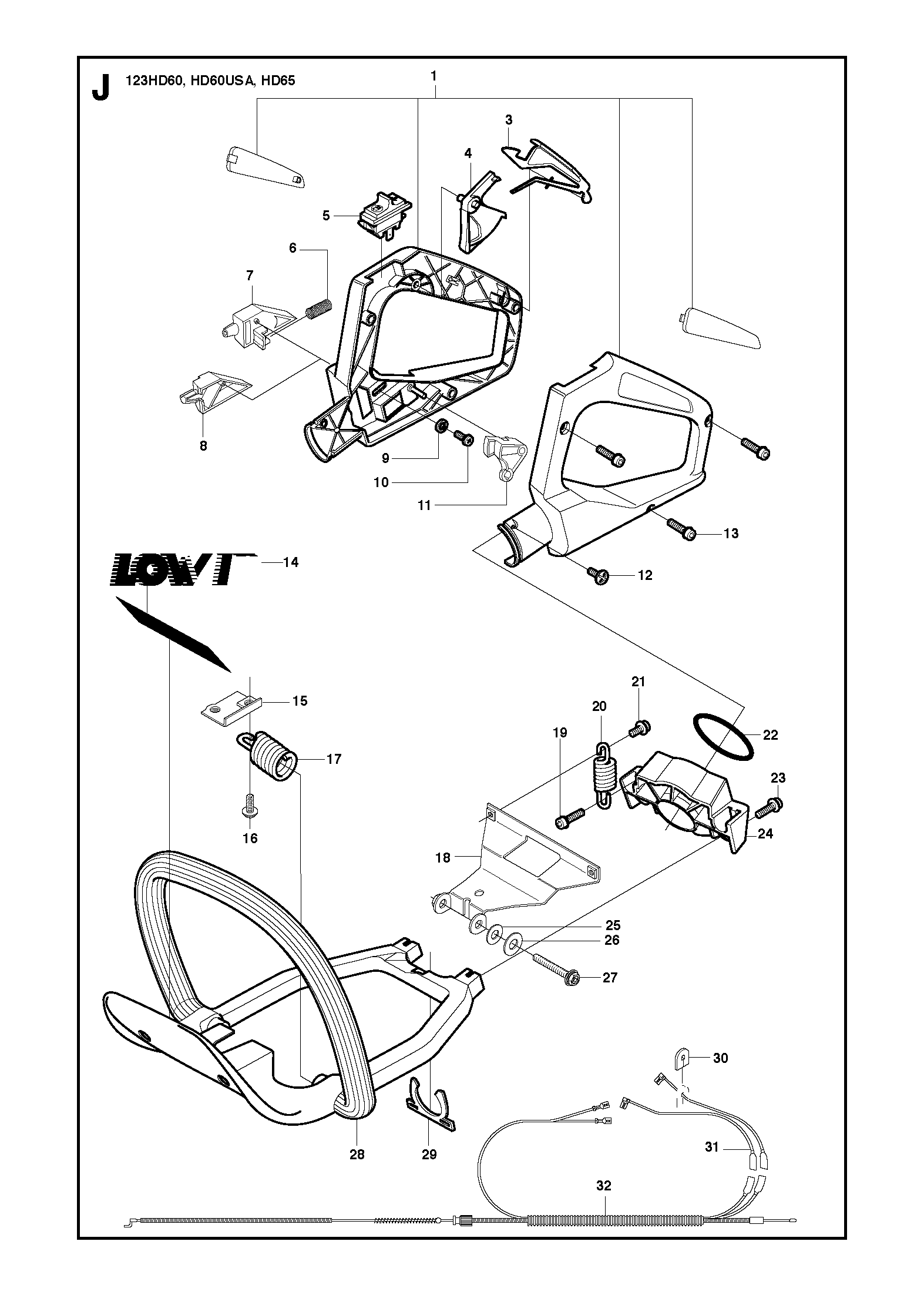 Husqvarna 503771003 onderdelentekening - positie 28