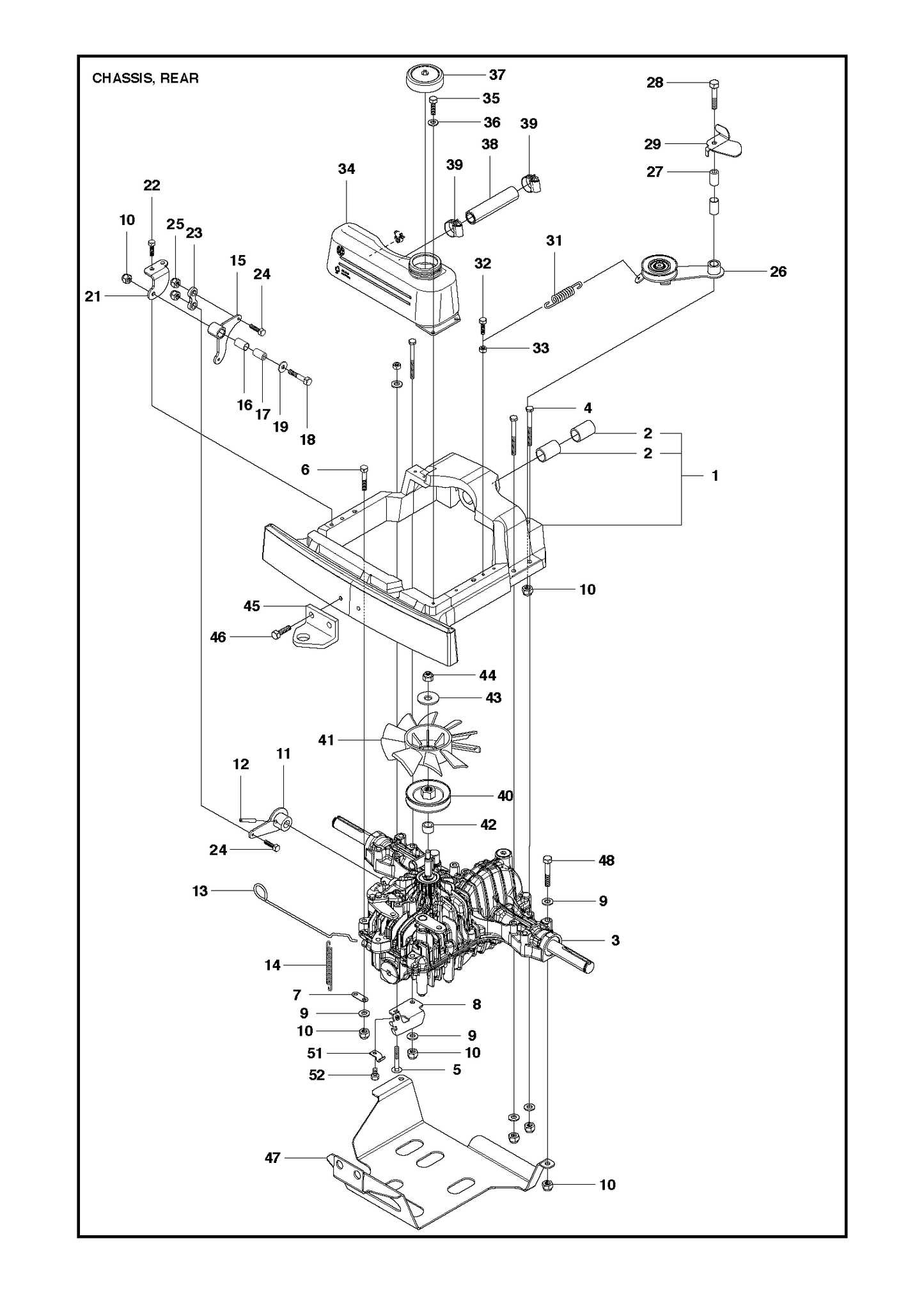 Husqvarna 504555101 onderdelentekening - positie 47