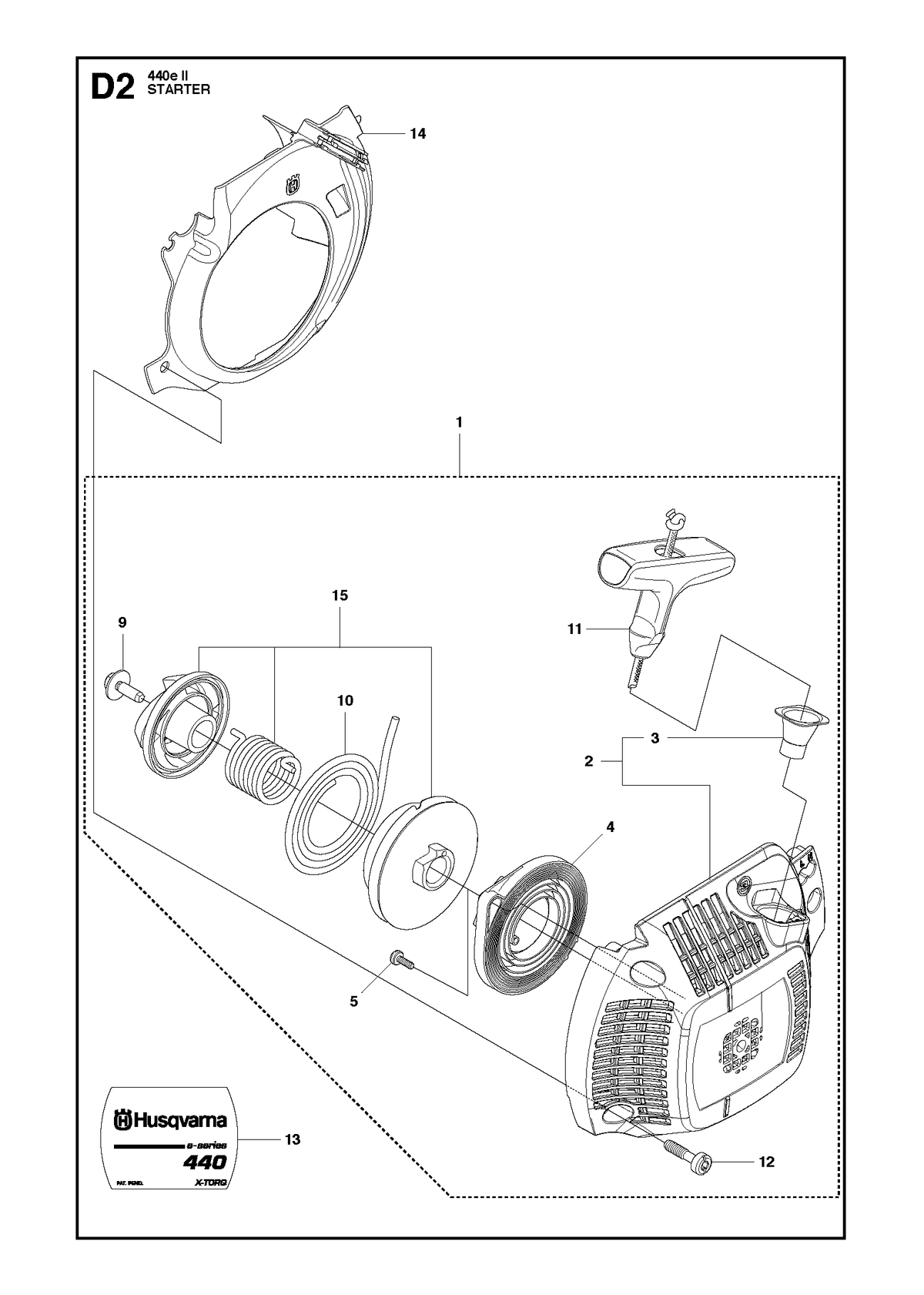 Husqvarna 586659603 onderdelentekening - positie 15