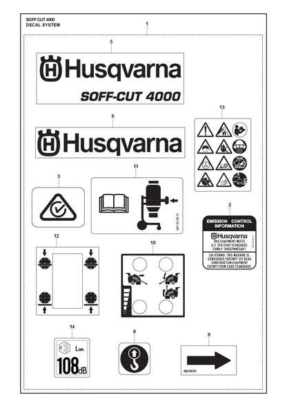 Husqvarna 582185701 onderdelentekening - positie 9