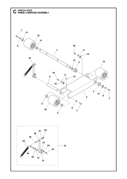 Husqvarna 505690301 onderdelentekening - positie 24