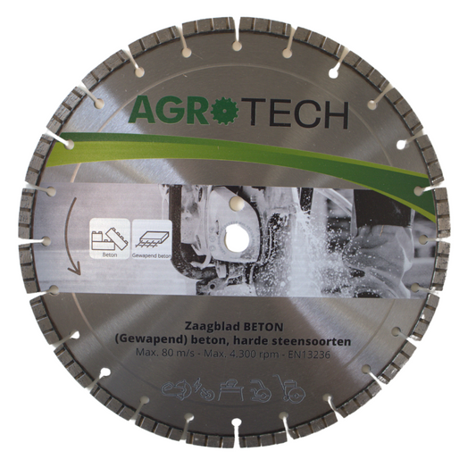 AgroTech Diamant Doorslijpschijf BASIC Beton - 350 mm