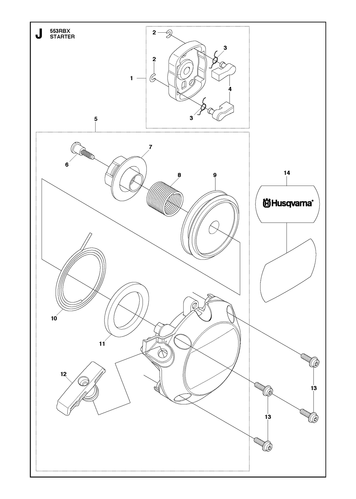 Husqvarna 513167701 onderdelentekening - positie 2