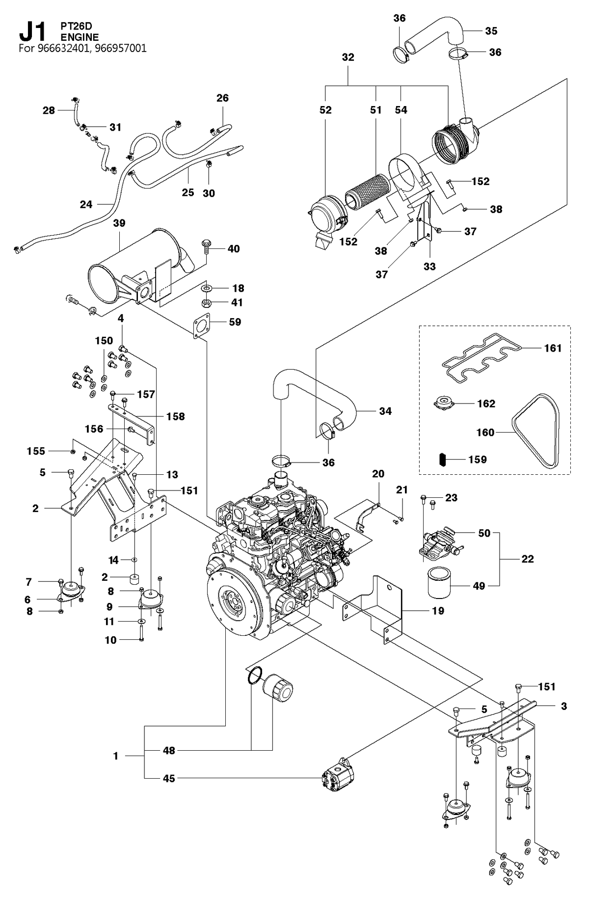 Husqvarna 515980801 onderdelentekening - positie 20