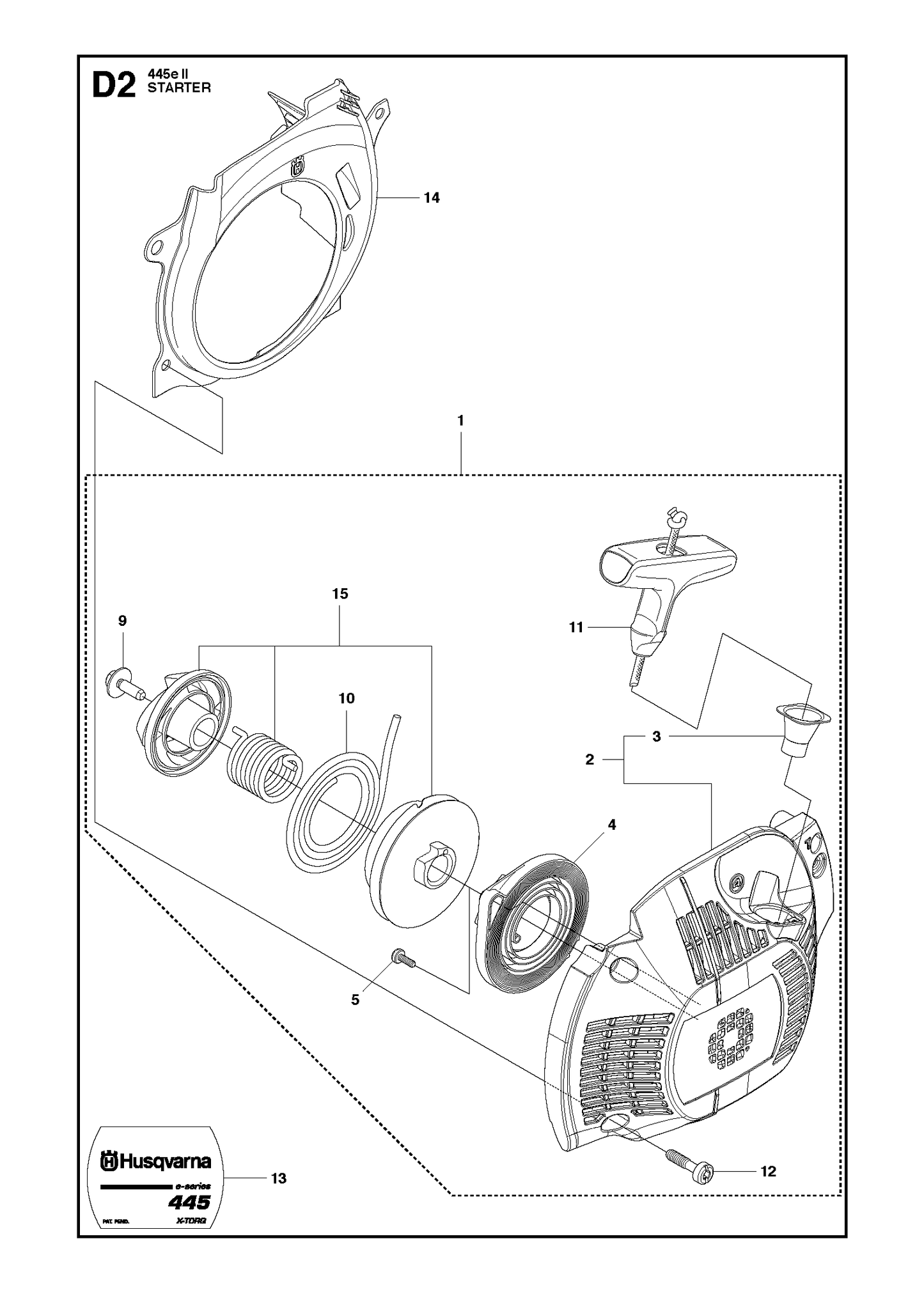 Husqvarna 505422802 onderdelentekening - positie 2
