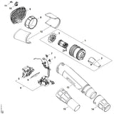 STIHL BA067068000 Beschermrooster positie 9 technische tekening