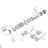 STIHL BA077006900 Spruitstuk positie 4 technische tekening