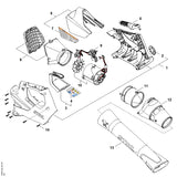 STIHL BA084301400 Elektronisch moduul positie 9 technische tekening