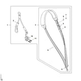 STIHL BA067109001 Draagriem positie 2 technische tekening