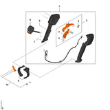 STIHL BA014300500 Schakelaar positie 4 technische tekening