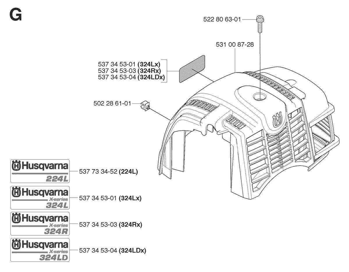 Husqvarna 531008728 onderdelentekening - positie 6