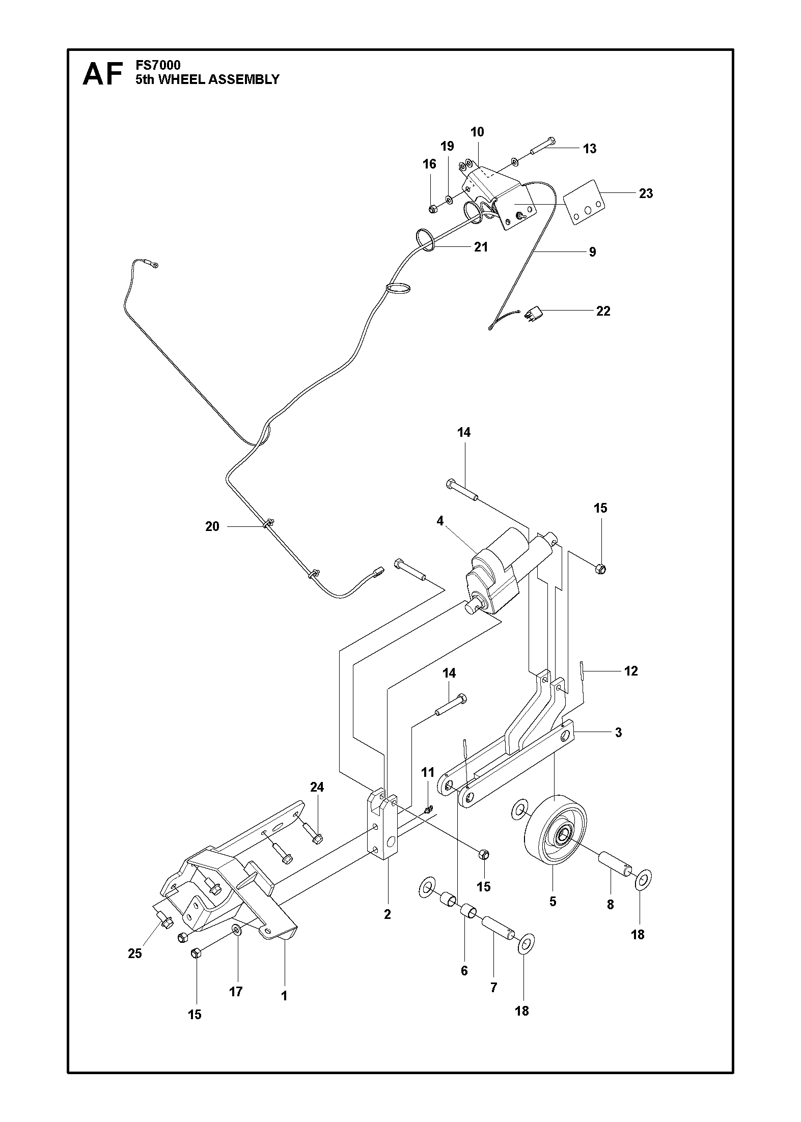 Husqvarna 502287602 onderdelentekening - positie 4