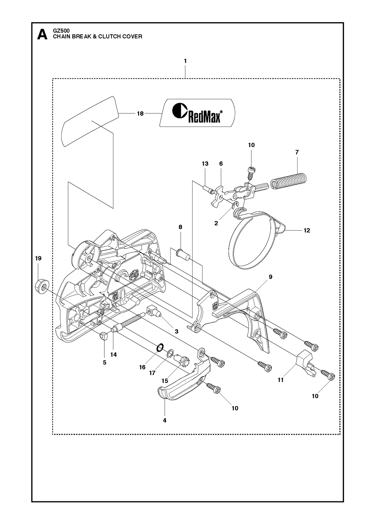 Husqvarna 544376803 onderdelentekening - positie 18