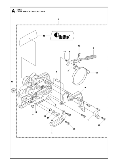 Husqvarna 544376803 onderdelentekening - positie 18
