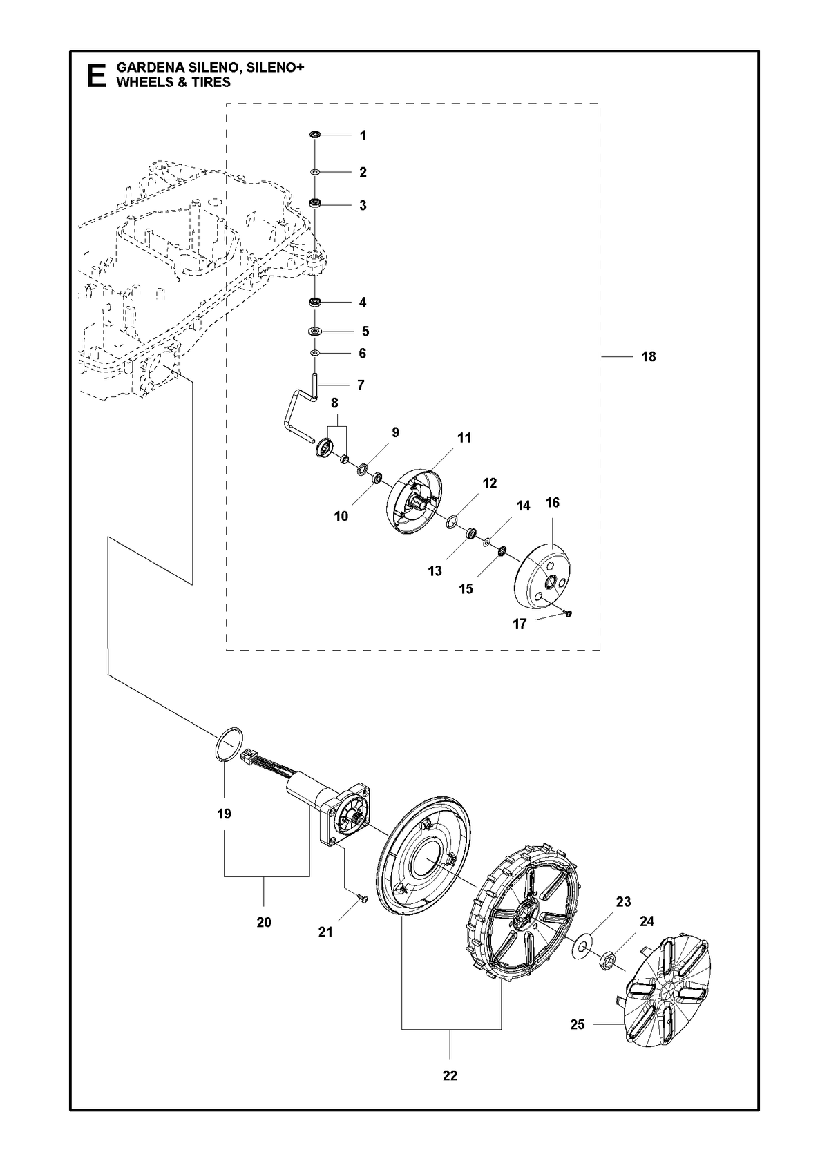 Husqvarna 501106301 onderdelentekening - positie 22
