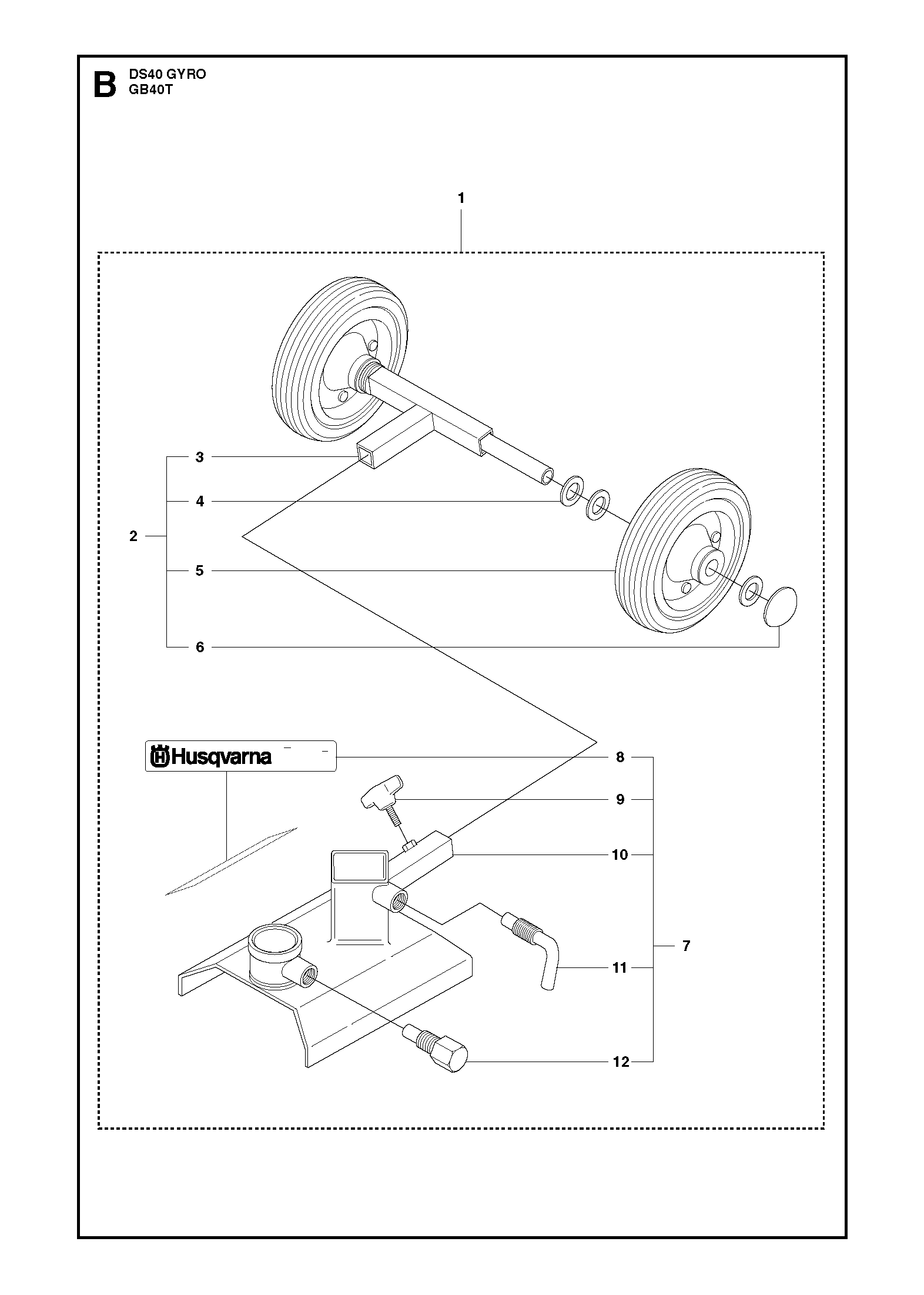 Husqvarna 504020604 onderdelentekening - positie 3
