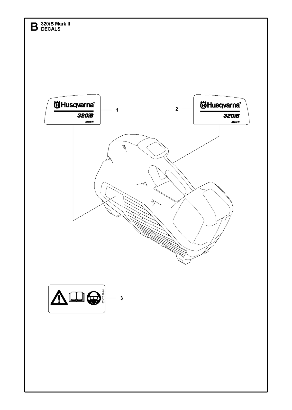 Husqvarna 586834107 onderdelentekening - positie 1