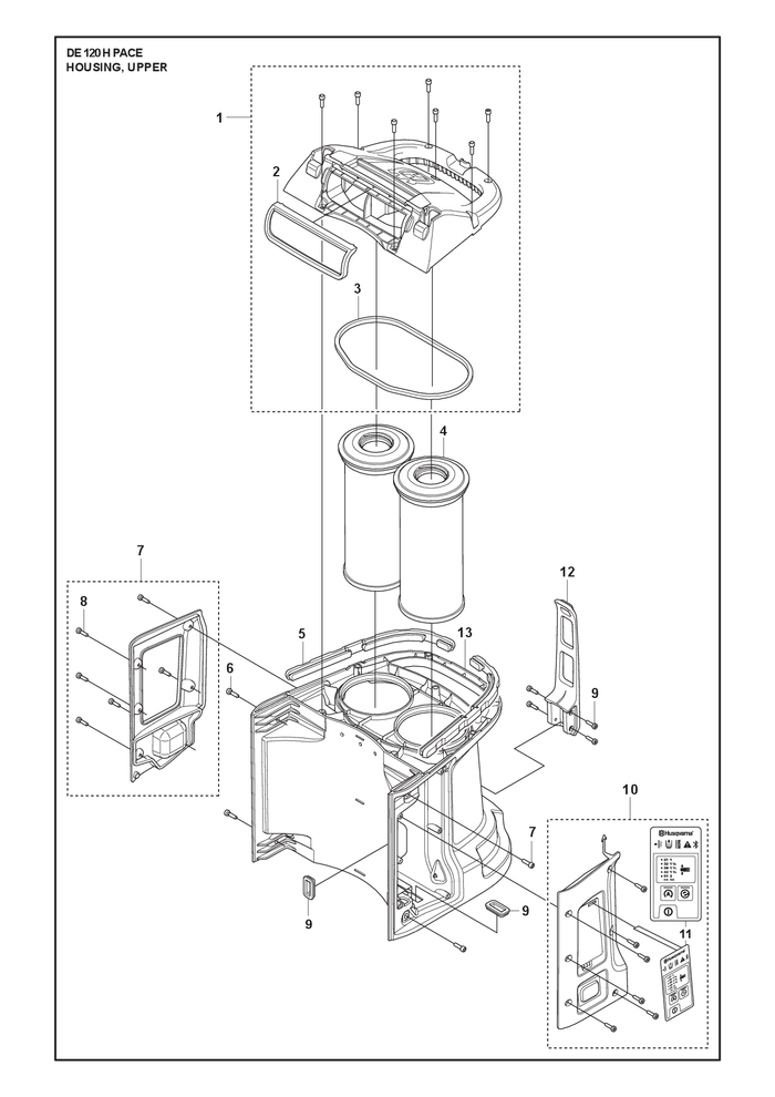 Husqvarna 599777401 onderdelentekening - positie 2
