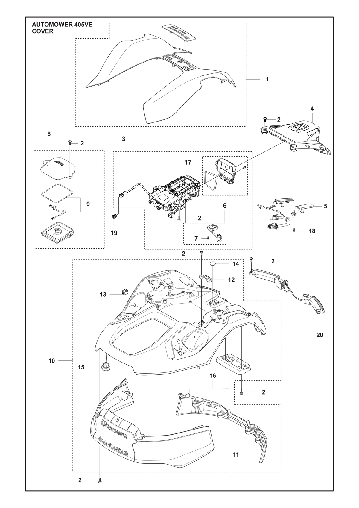 Husqvarna 548084201 onderdelentekening - positie 16