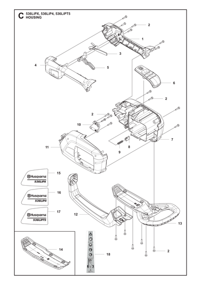 Husqvarna 588602801 onderdelentekening - positie 17
