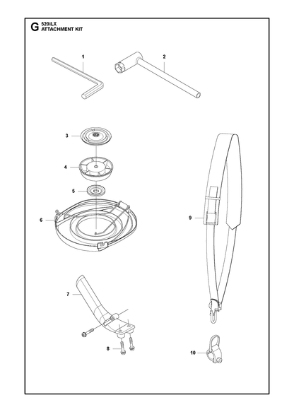 Husqvarna 502114602 onderdelentekening - positie 2