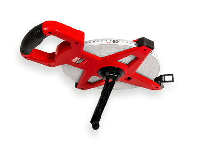 BMI Meetband 100 meter glasvezel kruishaspel met markeerpunt en ring