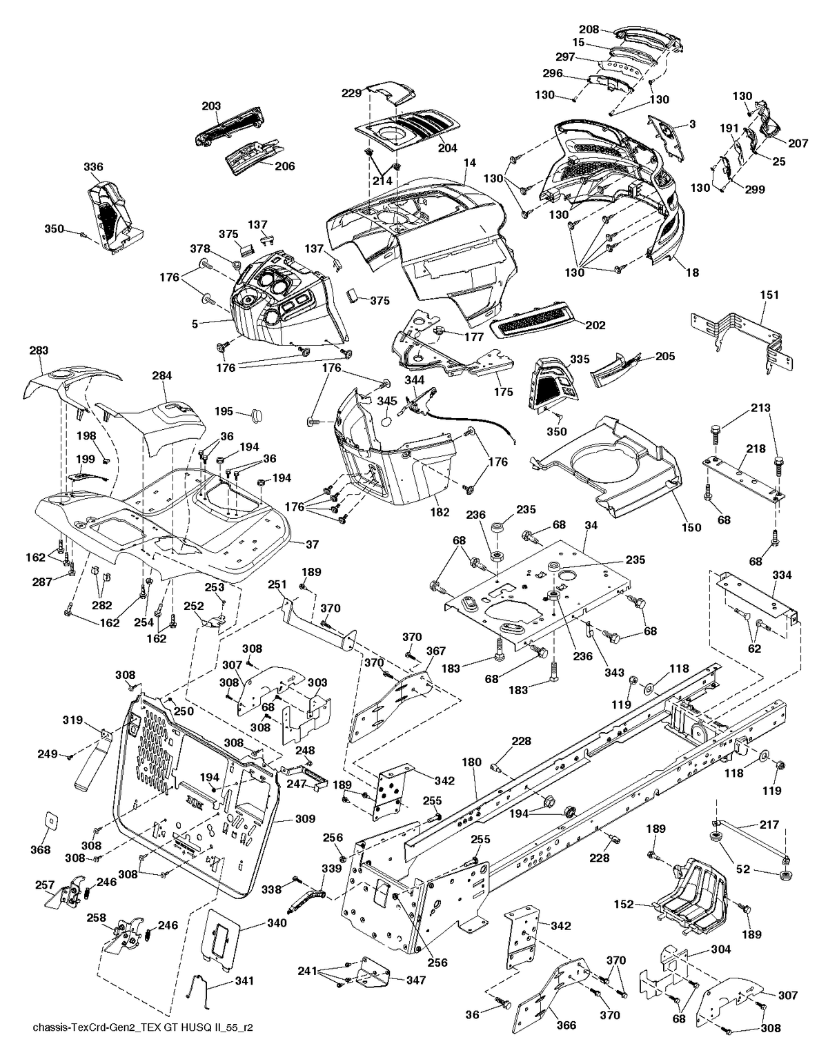 Husqvarna 589318902 onderdelentekening - positie 251