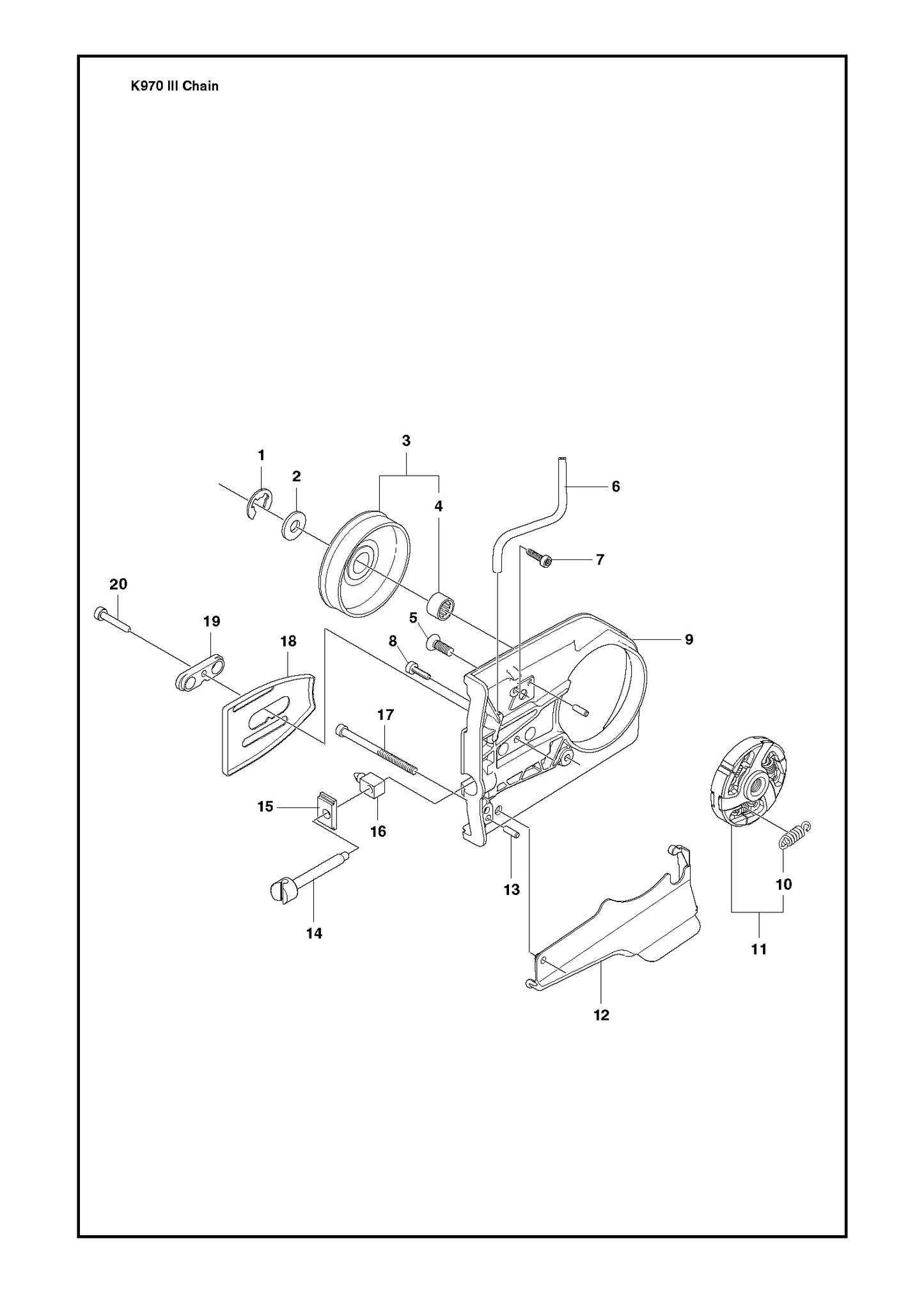 Husqvarna 506399603 onderdelentekening - positie 12