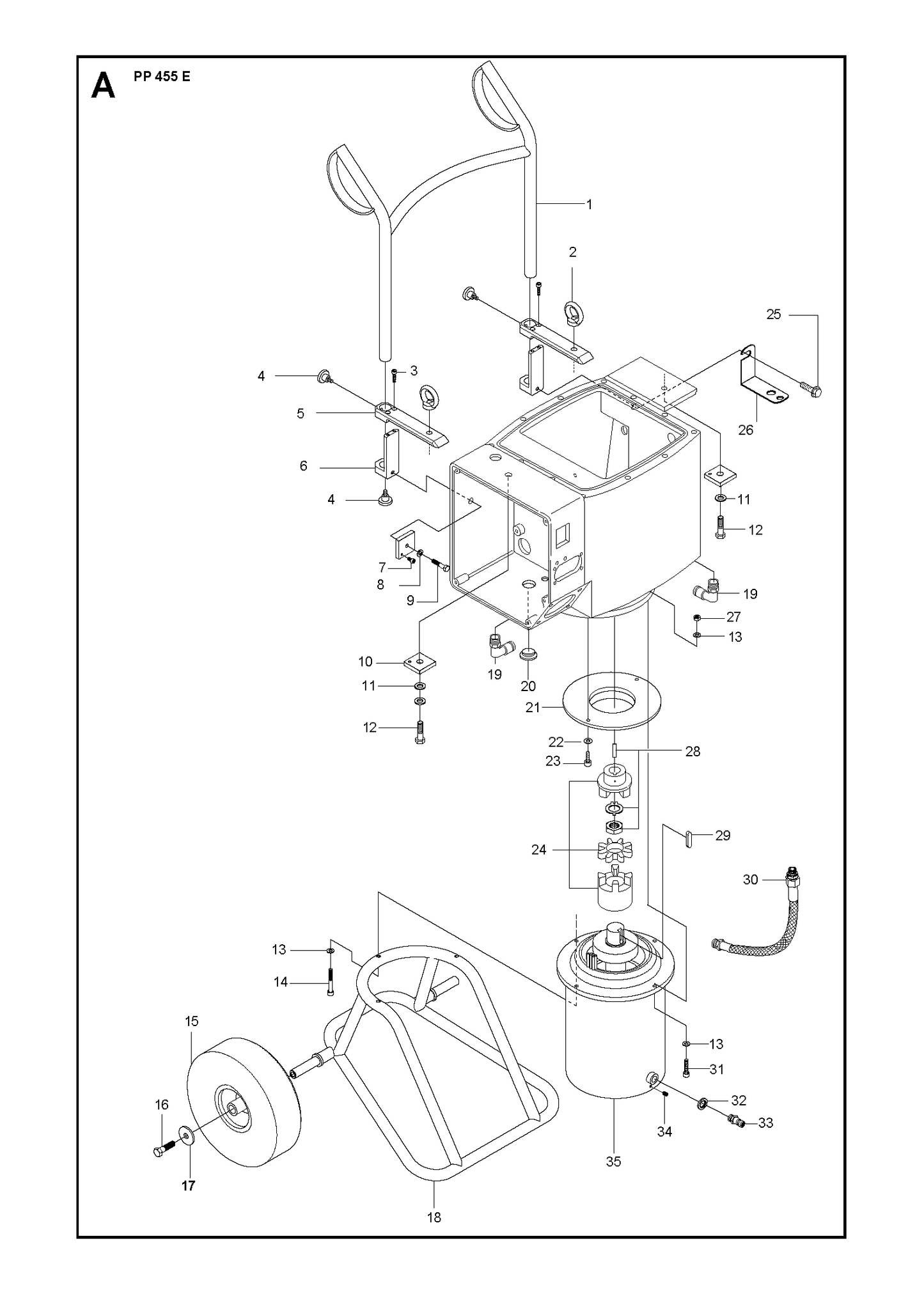 Husqvarna 501368704 onderdelentekening - positie 35