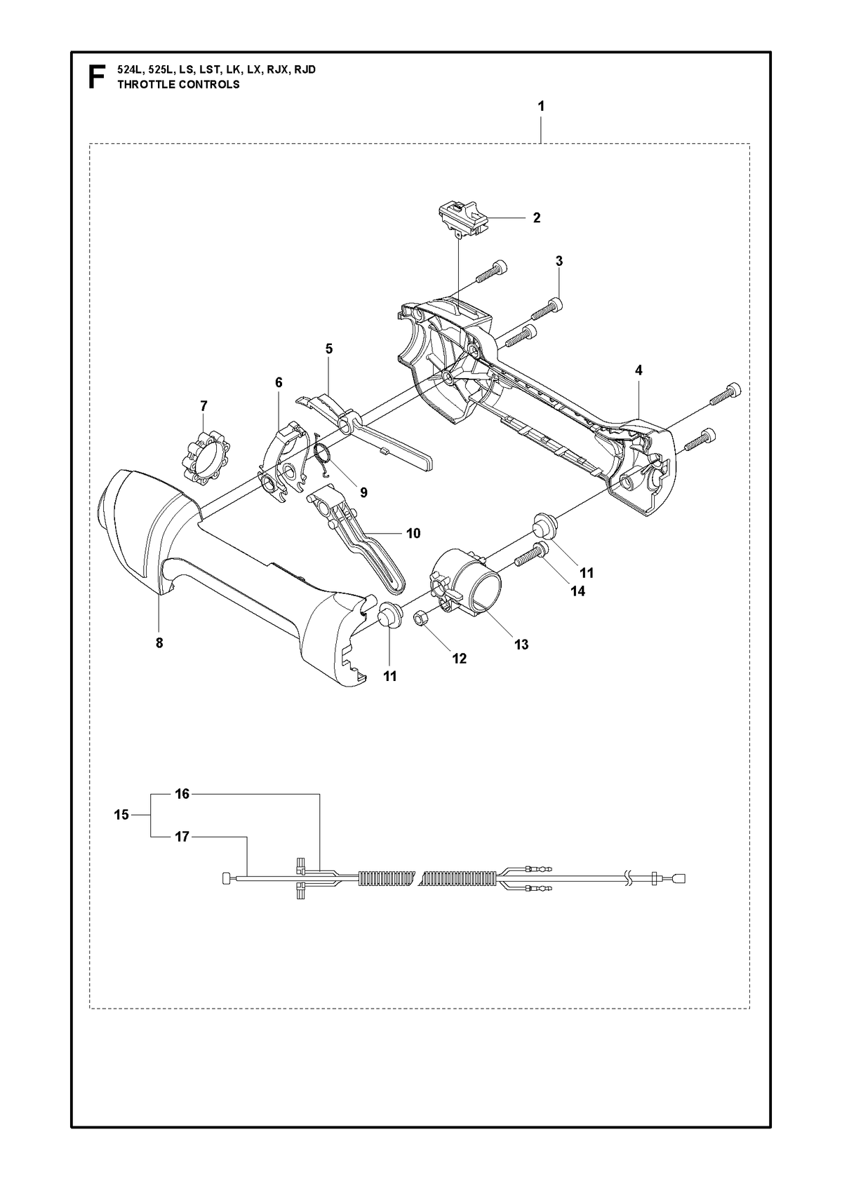 Husqvarna 578279503 onderdelentekening - positie 1