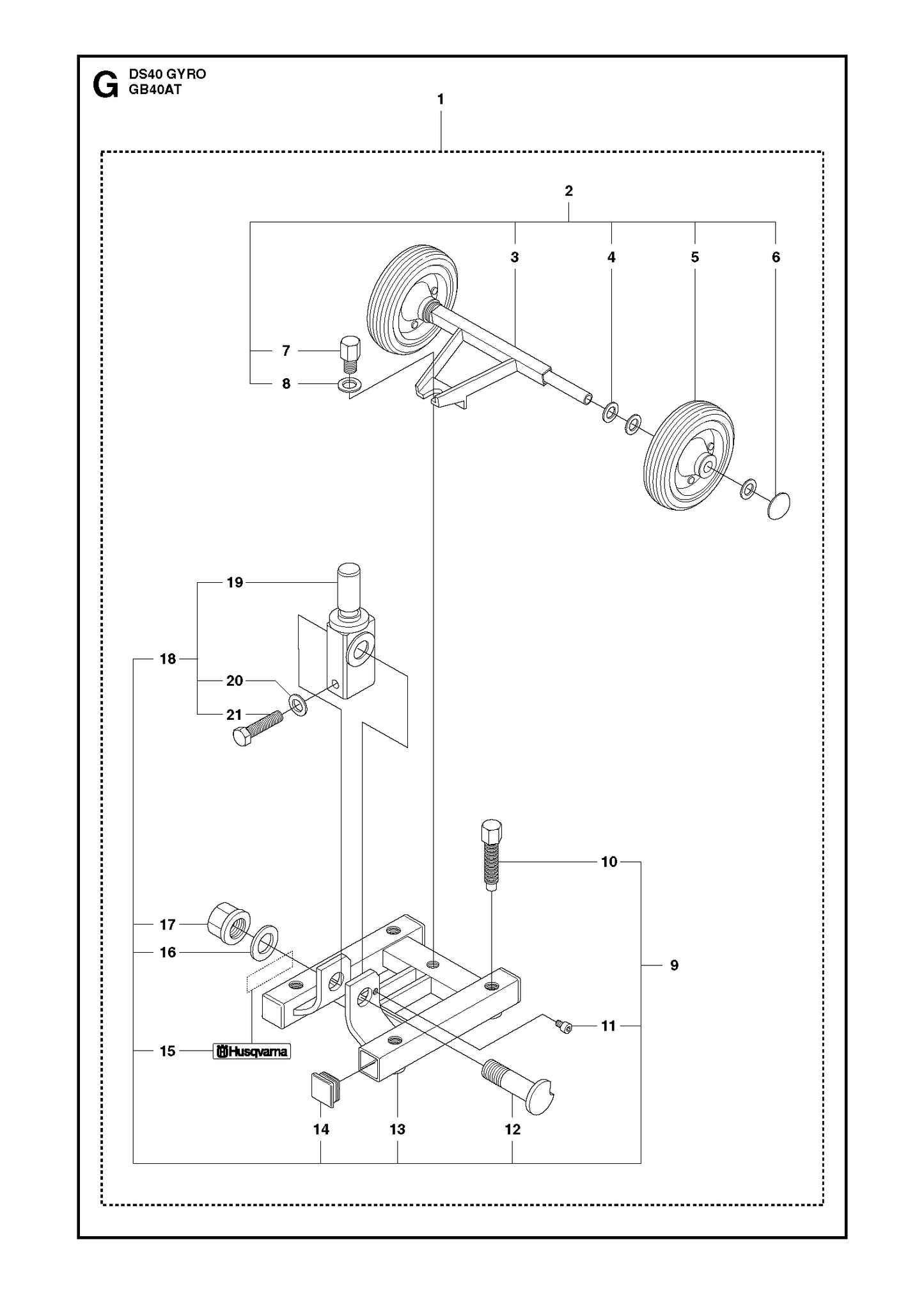 Husqvarna 506407905 onderdelentekening - positie 9