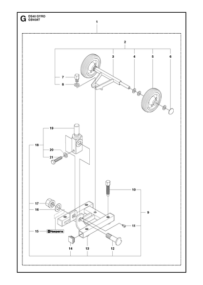 Husqvarna 506407905 onderdelentekening - positie 9