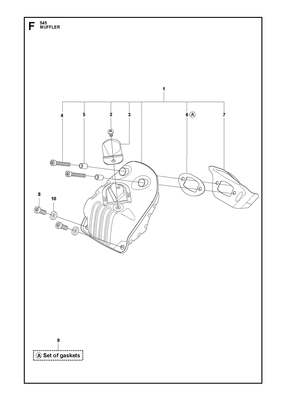 Husqvarna 523052604 onderdelentekening - positie 1