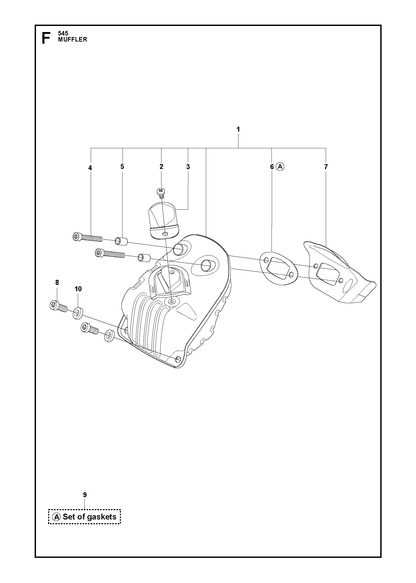 Husqvarna 523052604 onderdelentekening - positie 1
