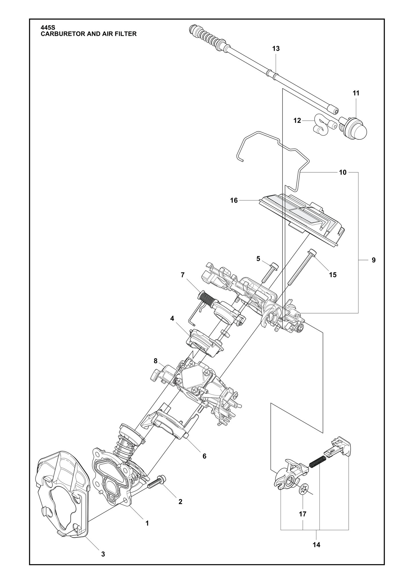 Husqvarna 503210750 onderdelentekening - positie 15